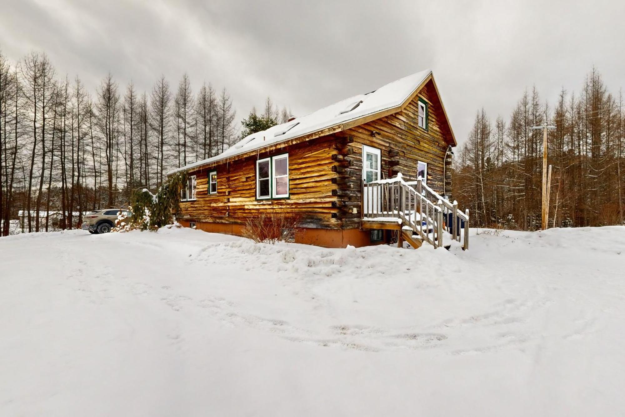 Twin View Log Home Carroll Exterior foto