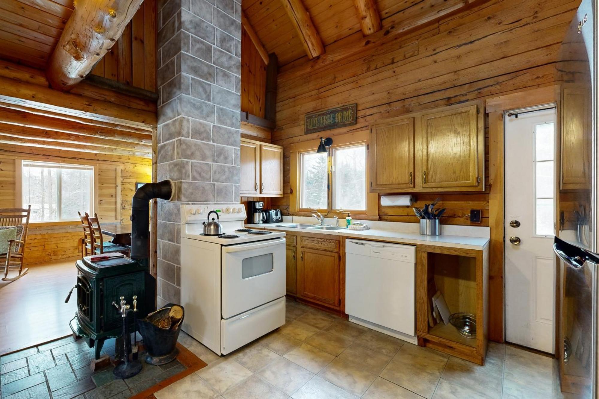 Twin View Log Home Carroll Exterior foto
