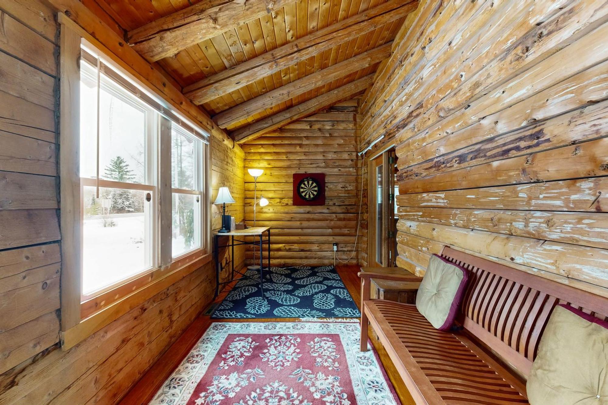 Twin View Log Home Carroll Exterior foto