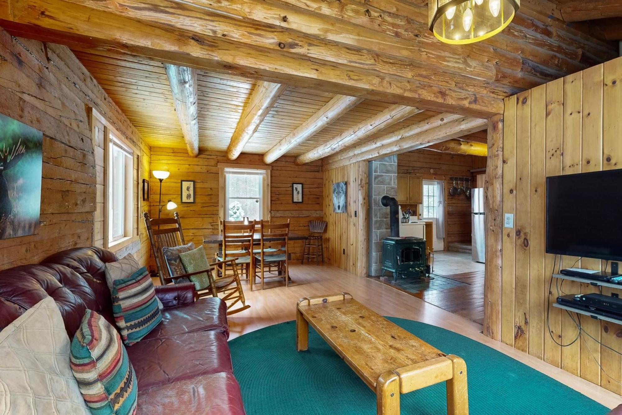 Twin View Log Home Carroll Exterior foto
