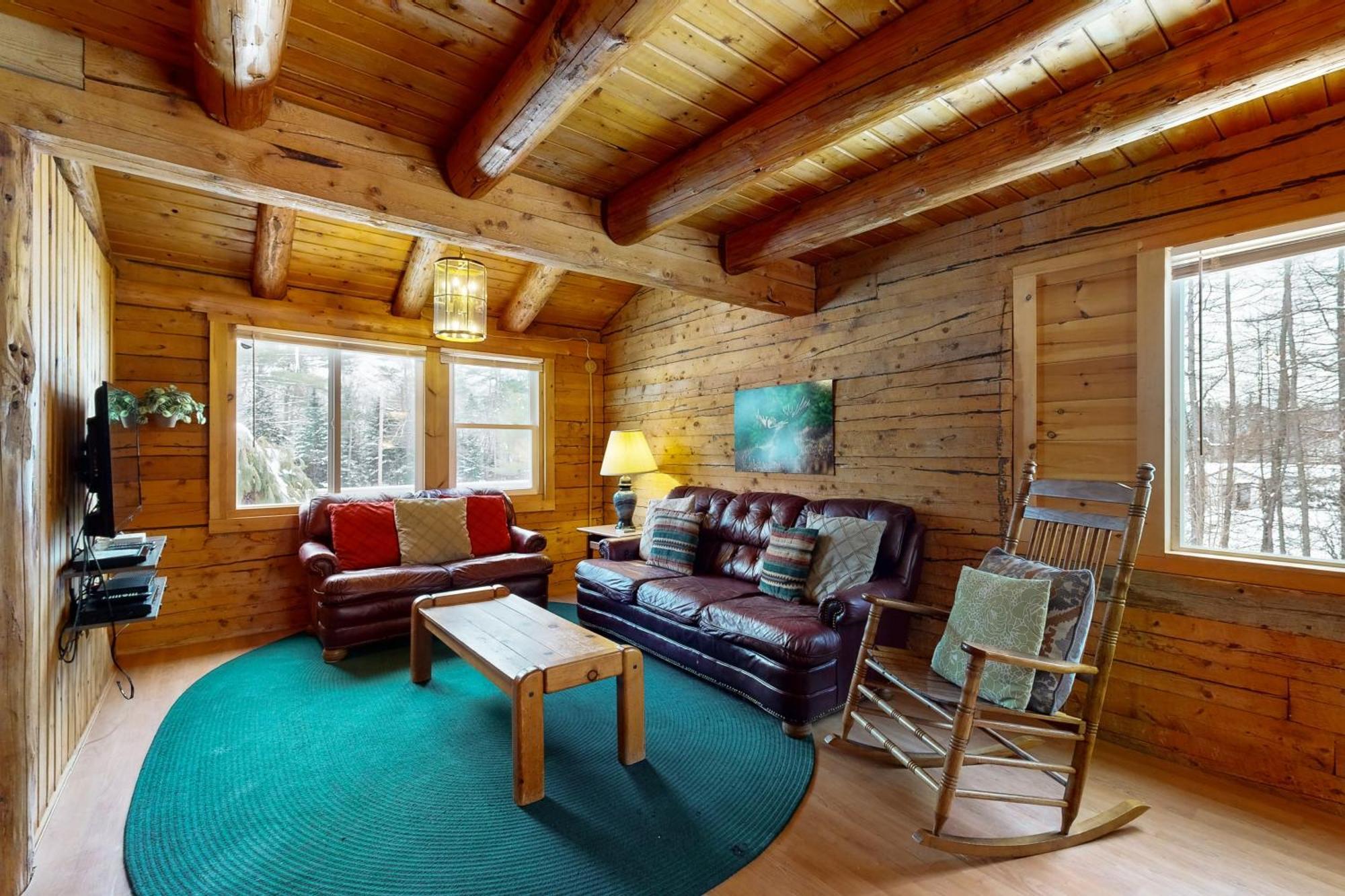 Twin View Log Home Carroll Exterior foto