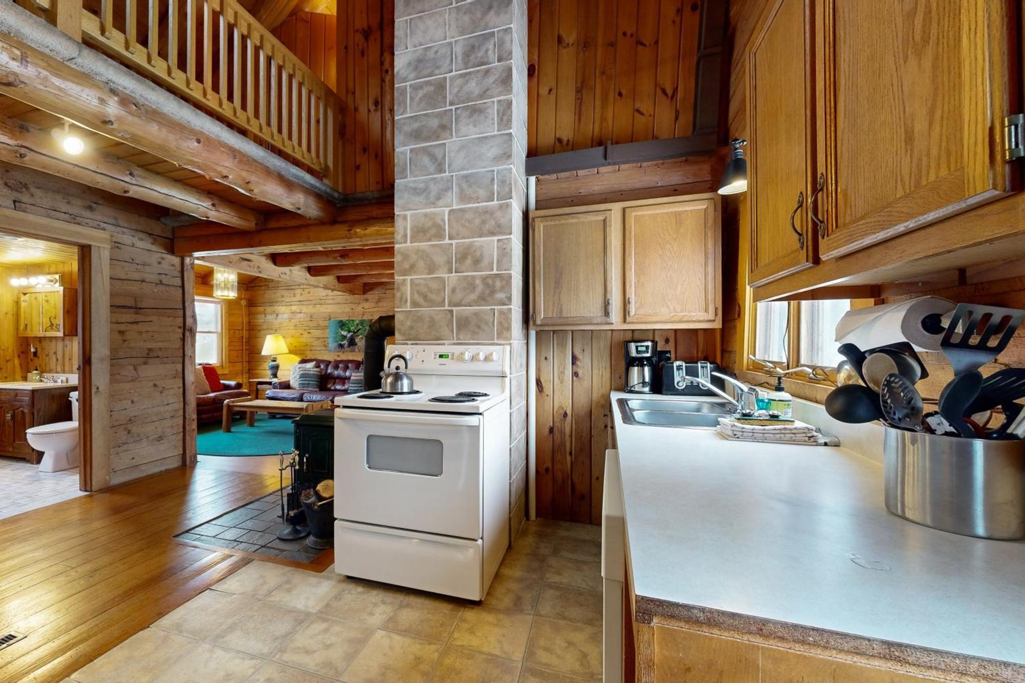 Twin View Log Home Carroll Exterior foto